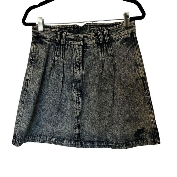 Vintage 90's Nike Challenge Court Tennis Skirt size Medium Denim Acid Wash Gray - Picture 1 of 9